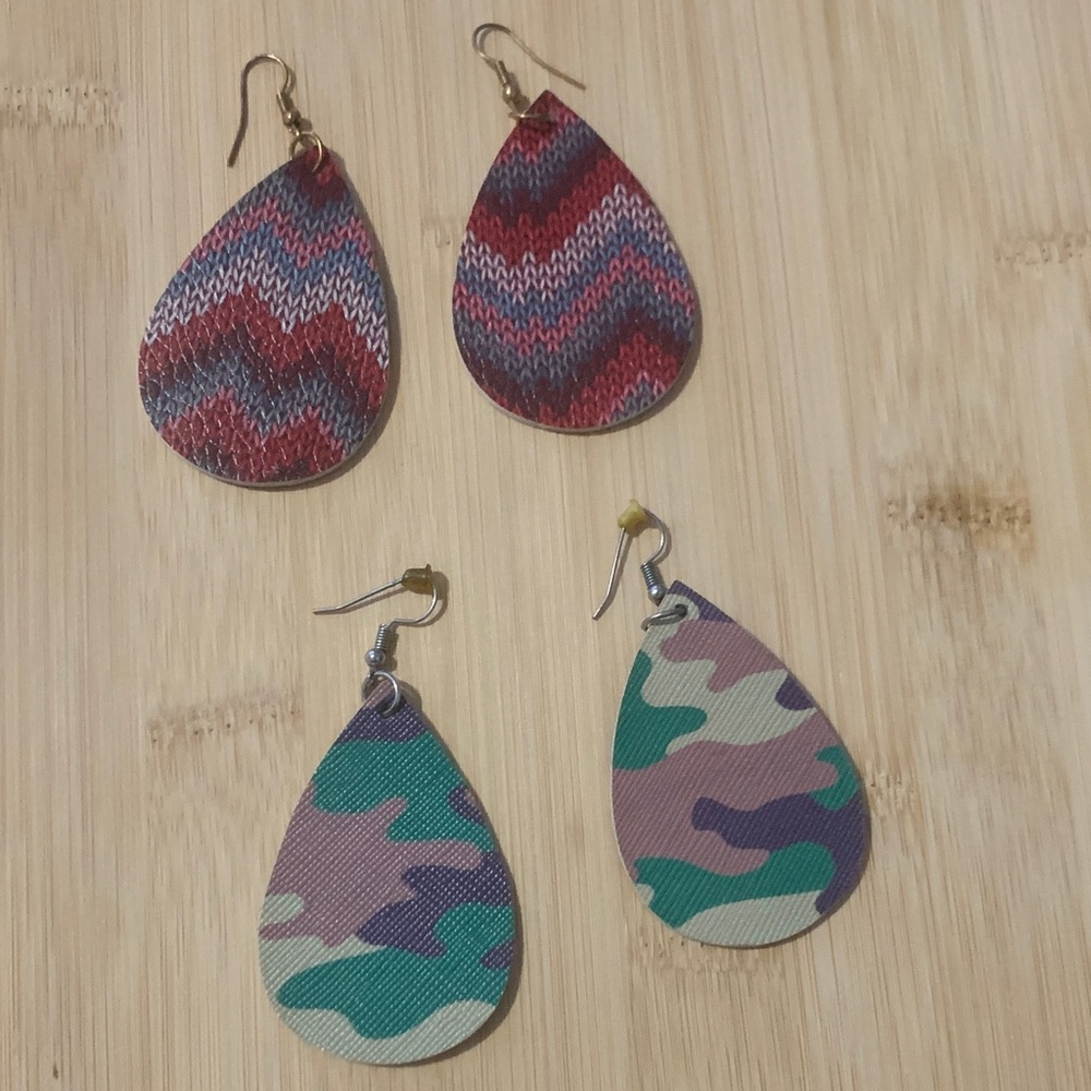 Multicolour Teardrop Earrings Set